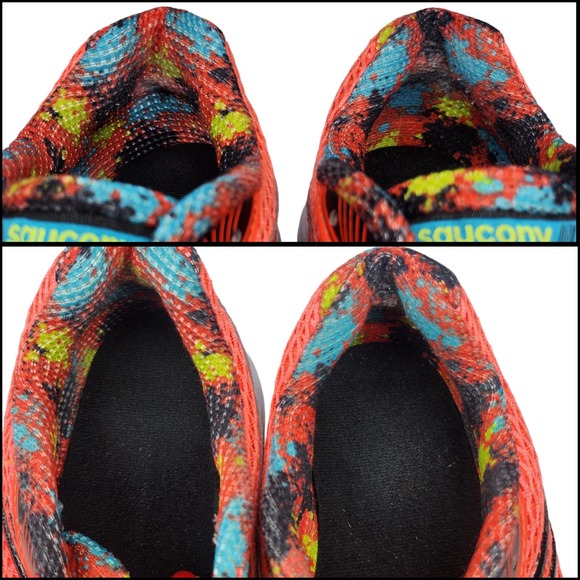Saucony Shoes Womens 6.5 Ignition 5 Orange Yellow Neon Florescent Running Gym - Picture 10 of 12